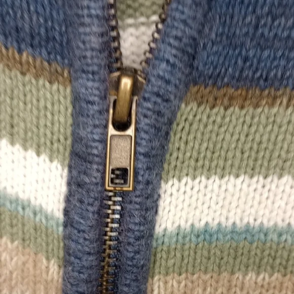 Tiara Women's Striped Sweater - Blue and Green - Picture 5 of 9